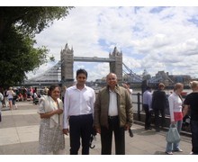 Family in Tower Bridge, London 2010