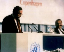 at the plenary of the UN Summit on Social Development, Copenhagen, 1995