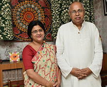 With Rajoshree Bhattacharjee, noted Tagore Singer of Kolkata