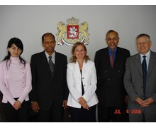 With Minister for Social welfare, Georgia