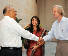 With Prof. Robert Chambers, one of World's leading development thinkers, Indian Islamic Center, N.Delhi.